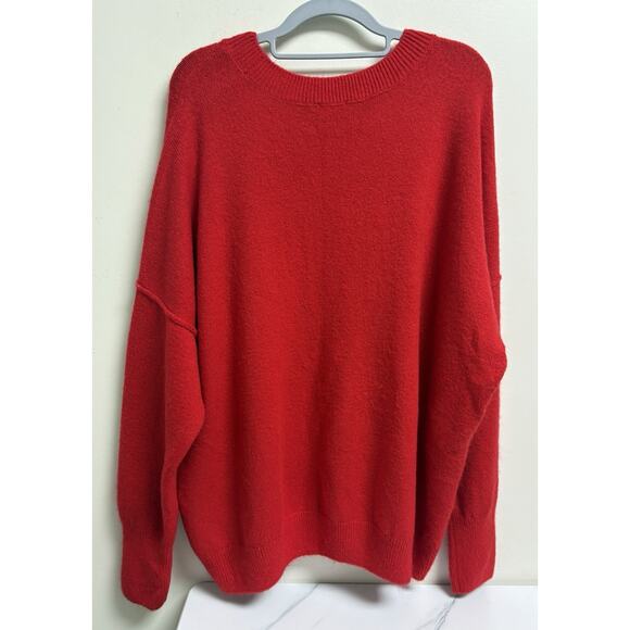 Vince Camuto Women’s XL Red LOVE Sweater Pullover Crew Neck Long Sleeve - Picture 2 of 4